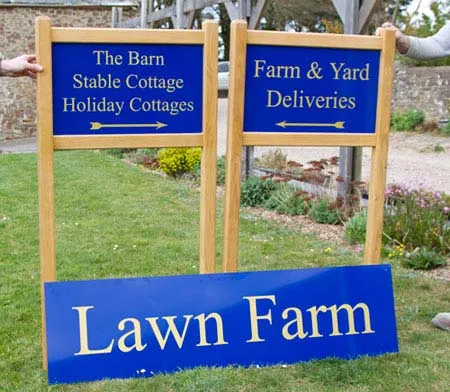image title here Entrance Signs With Posts