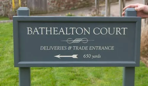 Frame Edge Sign on Posts