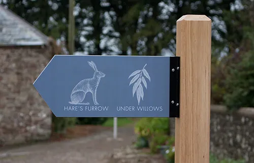 Simple finger post sign