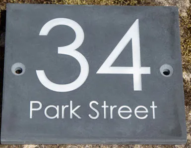 Slate Address Sign