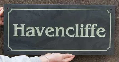 Slate House Name Plate