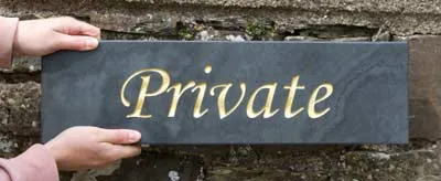 Private - Slate Sign
