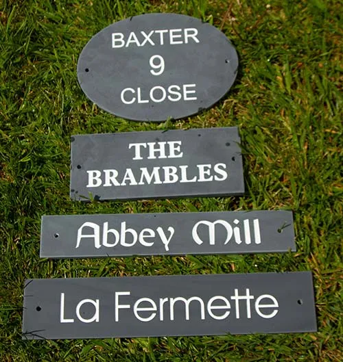 image title here Slate House Signs
