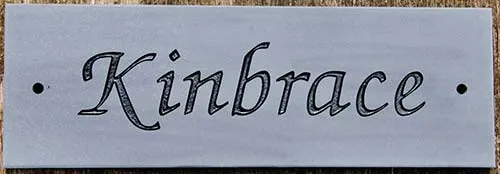 Slate Sign with Black Painted Letters