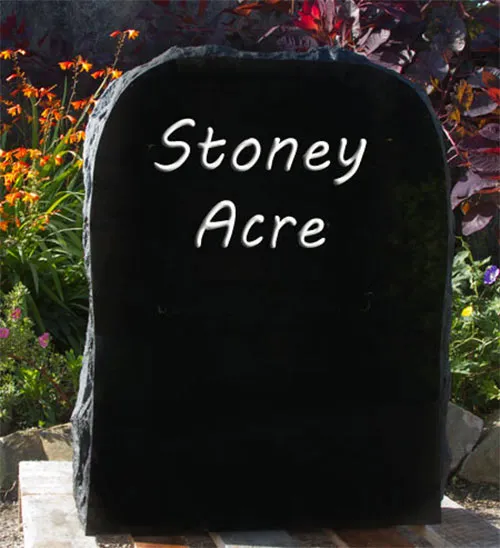Stone Boulder Entrance Sign