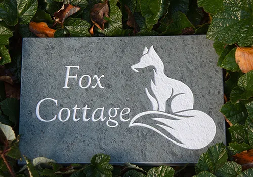 Lakeland green slate sign with imah=ge