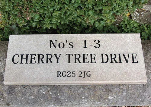 The quarry can cut special sizes too. Purbeck Stone Sign with square edge