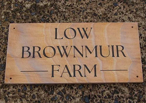 Sandstone  Farm Sign