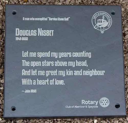 Laser Etched Slate Memorial