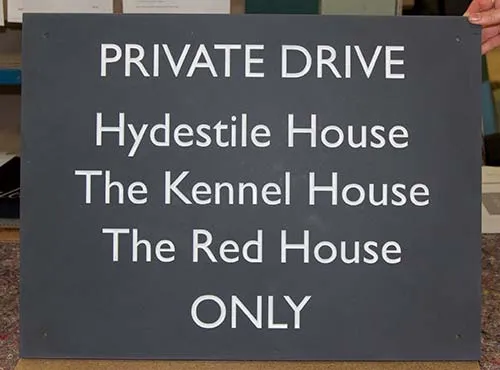 Welsh Slate Private Sign