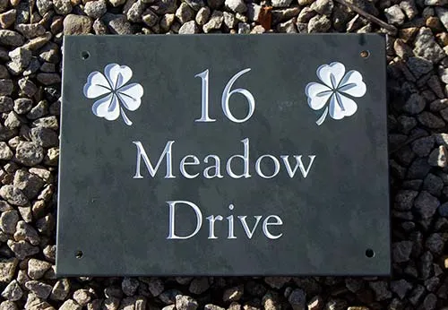 Slate Address Sign