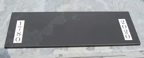 Raised Slate Dates on Doorstep