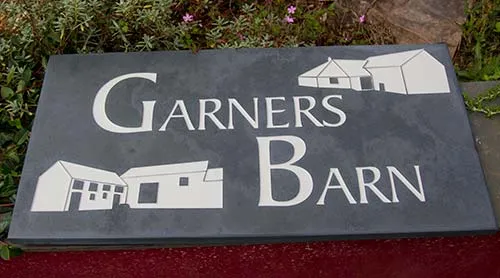 Slate Sign with Barn Images