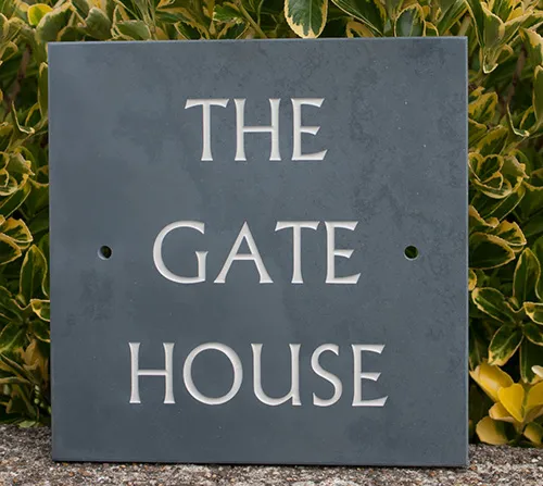 Square slate sign