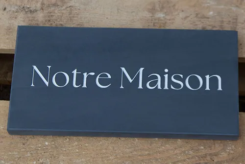 title here Welh Slate House Sign