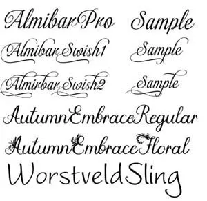 Wedding Sign Fonts