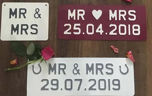 Mr and Mrs Name Plate