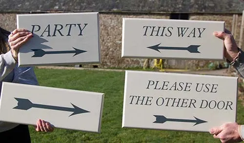 Painted Wedding Signs