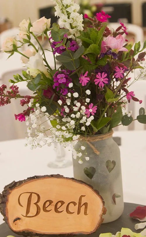Personalised frosted glass jar for weddings