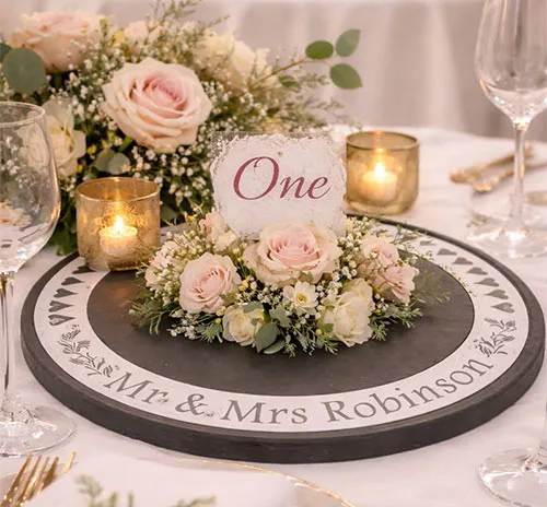 Round Slate Cake Stand / Table Centre