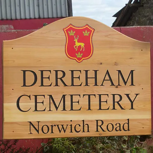 Arch top red cedar sign