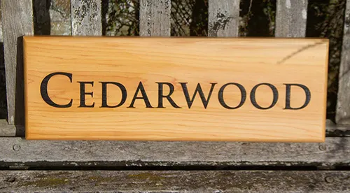 Red Cedar House Sign