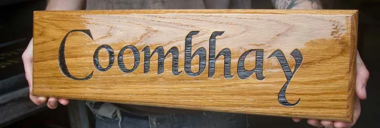 Oak Sign Treated With CoachKote