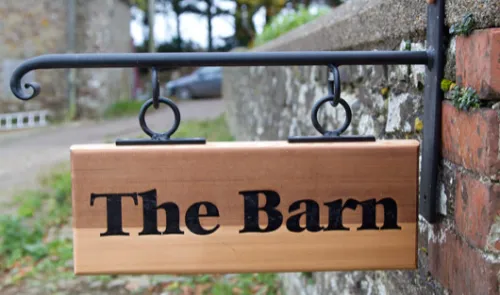 Hanging Red Cedar Sign