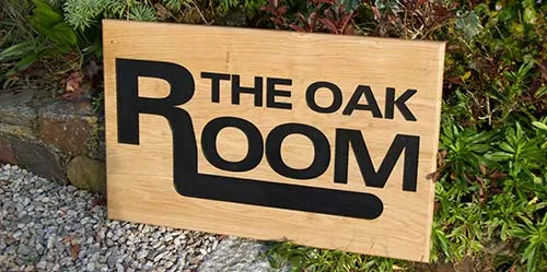 We have a graphic designer who can turn your ideas into reality. Large Oak Signs