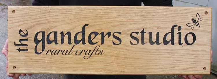 We can make oak signs to almost any size. Oak Busness Sign