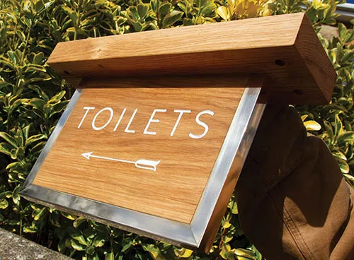 Brass Edged Oak Hanging Sign