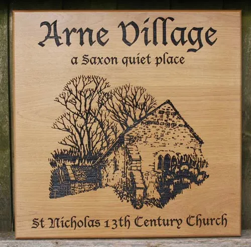 You can send line drawing to our designers for vectorising Large Oak Sign with Detailed Image