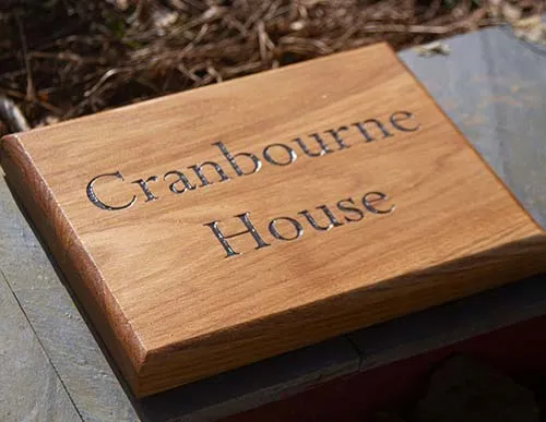 Oak Signs should always be treated - we would suggest varnishing. Standard Oak Sign