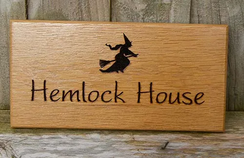 Wooden House Sign in Beautiful Iak