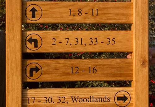 This sign has been treated with Devon Oil Iroko Wood Ladder Sign