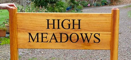 Posts are available in various timbers Large Wooden Sign