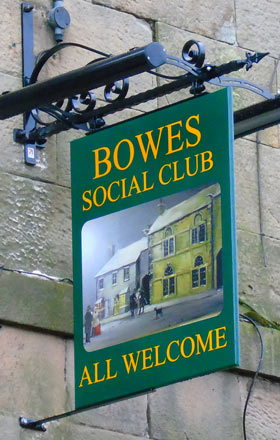 Painted hanging sign. Painted hanging sign.
