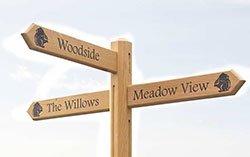 oak finger posts.