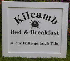 Traditional painted framed sign