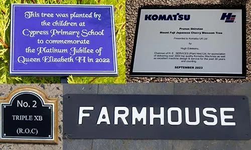 Metal Signs for house signs, memorials and business signage