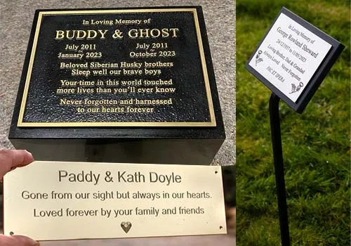 The Sign Maker for the very best in Bespoke Memorials -  Beautiful Memorial Plaques created just the way you want.