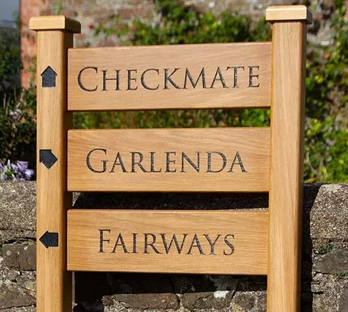 Wooden Signs On Posts