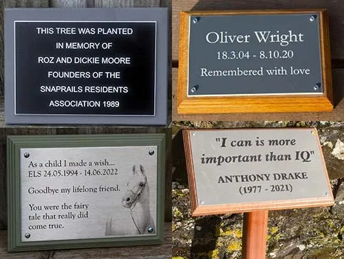 Engraved Memorial Plaques