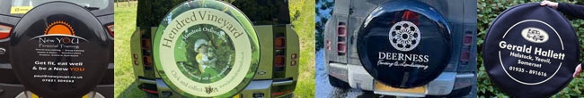 Great selection of bespoke wheel covers from The Sign Maker.