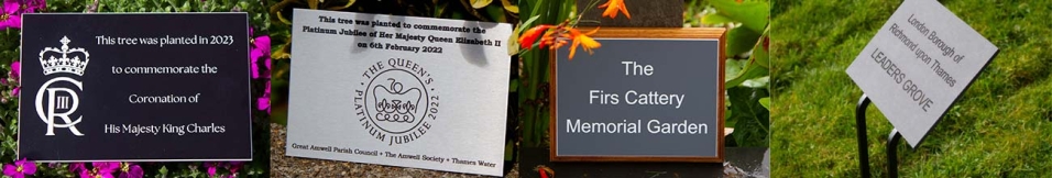 Assorted engraved plaques and name plates