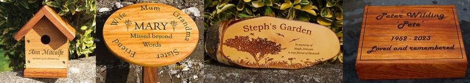 A selection of Wooden Memorials