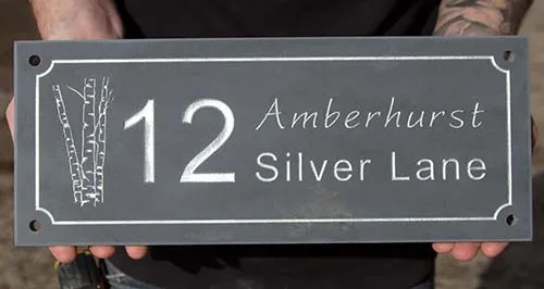 Slate Address Sign