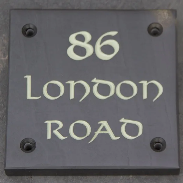 Slate Sign with Countersunk Holes Slate Address Sign