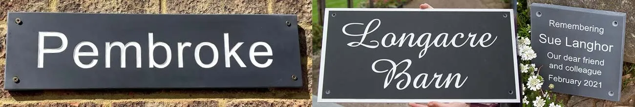 Welsh Slate House Signs & Memorials