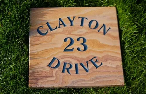 Rainbow Sandstone House Sign